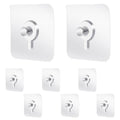 Mabor Drill Free Adhesive Hooks, 6Pcs Plastic Picture Hangers Without Nails