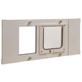 Ideal Pet Products Aluminum Sash Window Pet Door - size: 6-1/4" x 6-1/4" Cat Flap Size, style: Window Width: 23" - 28"