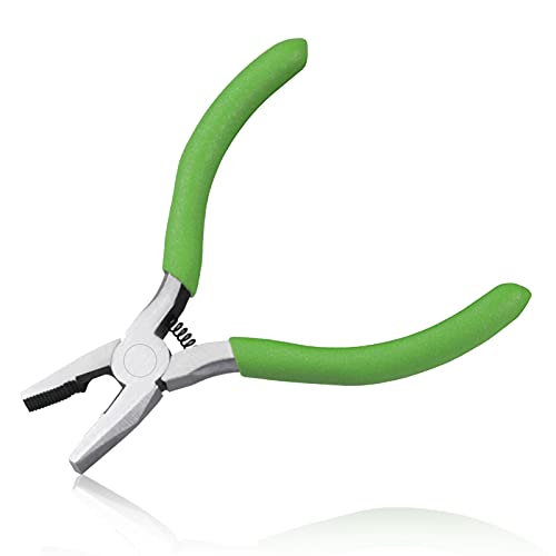 4 Inches Lineman's Plier with Serrated Jaws for Jewelry Making, Precision Mini Combination Pliers with Wire Cutters Micro Wire Cutting Plier Multi Use Jewelry Pliers for Handcraft DIY - style: Lineman's Pliers