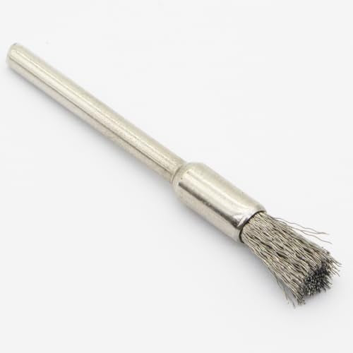 60-Piece Wire Brush Set - Metal Rust Removal, Polishing, Cleaning - Shaft 1/8″ (3mm) - Removes Burrs, Dust, and Oxide Layer - Handles Rough Surfaces - Designed for Industrial and DIY Enthusiasts - style: Set of 60 Wire Brushes