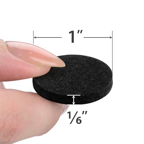 Felt Furniture Pads X-Protector - 48 PCS 1" - Premium Felt Pads (Black) - size: 48 PCS 1" Black, Round