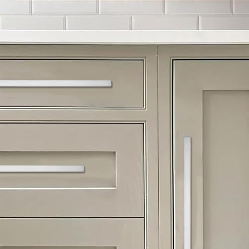 khtumeware 10 Pack 3-1/2 inch(89mm) Hole Center Brushed Nickel Cabinet Pulls Solid Heavy-Duty Square Cabinet Handles Drawer Pulls Kitchen Cabinet Hardware Kitchen Handle - color: Brushed Satin Nickel, size: 3-1/2 inch(89mm) hole center