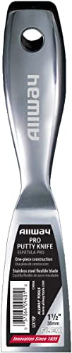 ALLWAY UX15F Premium One-Piece Flex Stainless Steel Putty Knife, 1.5" - size: 1.5"