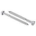 25 Pcs Hex Head Lag Screws 1/4"x3" SS 18-8 (304) Lag Bolts - color: Silver, size: 1/4"x3"