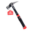 20 oz Heavy Duty One-piece Forged Hammer, Straight Claw Hammer with Magnetic Nail Holder, Rip Claw Hammer with Milled Face & Shock-Absorbing Reduction Grip - style: 20 oz Claw Hammer