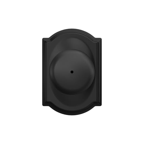SCHLAGE Plymouth Bed/Bath Privacy Door Knob with Lock, Matte Black - color: Matte Black, size: Camelot