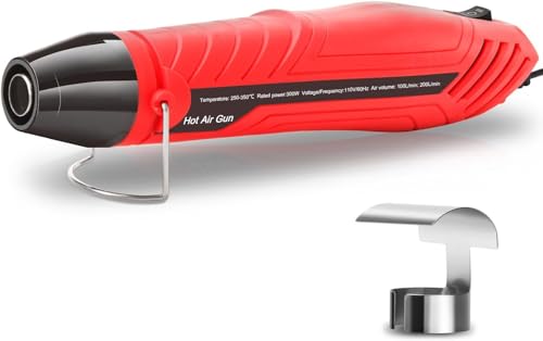 LDK Heat Gun for Crafting, Mini Dual Temp Hot Air Gun Tool - color: Red