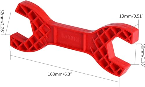 1Pc Red Multifunctional Double Head Shower Wrench Plastic Made Lightweight Bathroom Wrenches for Faucet Shower Wrench Tool,Adjustable Wrenches,Small in Size,Tools and Home Improvement,Hand Tools