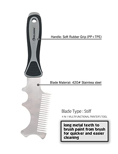 ROLLINGDOG 4 in 1 Paint Brush Comb - color: Metal Brush Roller Cleaner