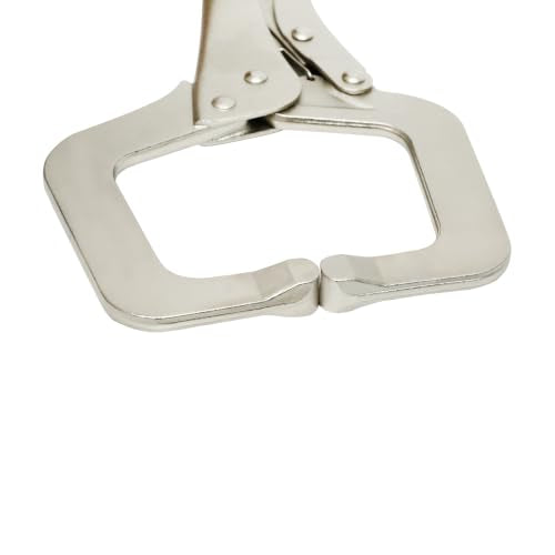 HFS(R) 11-Inch Locking C-Clamp Set,4 Pack, Alloy Steel Heavy Duty Workshop Clamps Locking Pliers with Regular Tip for Welding, Woodworking & Metalworking