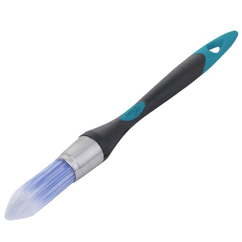Bates- Trim Brush, 0.75 Inch, Edge Painting Tool, Trim Paint Brushes, Trimmer Edger, Trim Brush - color: Cyan-black, size: 0.75 inch, 1 Pack