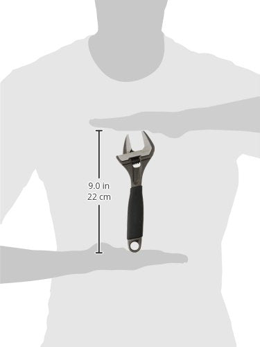 Bahco BAH9031RUS Ergo Big-Mouth Adjustable Wrench with Rubber Handle - 8 Inch - Black Phosphate Finish - size: 8 inches, style: Black Phosphate Finish - Standard Jaw