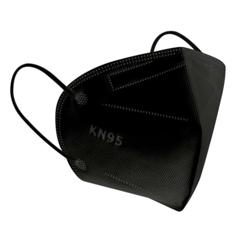 Lyka Distribution KN95 Face Masks - 50 Pack - 5 Layer Protection Breathable KN95 Face Mask with Comfortable Elastic Ear Loop - color: Black