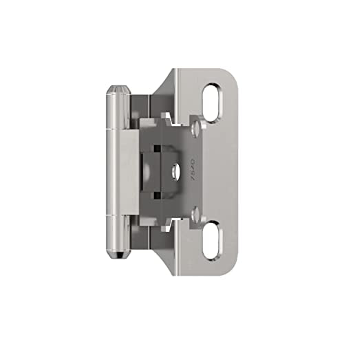 Amerock 1 Pair 1/4" Overlay Polished Chrome Partial Wrap Cabinet Hinge - color: Polished Chrome, size: 1/4 Inch (6 mm) Overlay