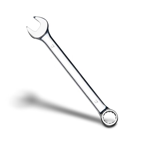 zhax 17mm Metric Combination Wrench, 12 Point Box End, 15 Degree Offset Design, Mirror Polish Finish, Forged CR-V Steel, Hand Tools for Mechanics, Ideal for Auto and Home Repair - size: 17mm
