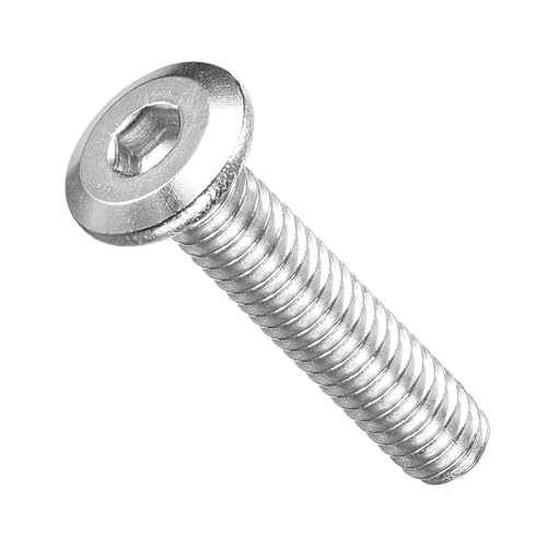 METALLIXITY Flat Head Hex Socket Cap Screws Bolts 1/4"-20x1-1/4 30Pcs - color: Silver Tone, size: 1/4"-20x1-1/4"