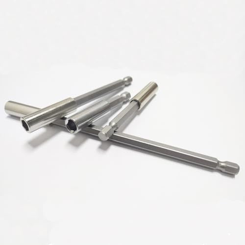 4 Pieces Drill Extension Bit Holder Set,1/4 Magnetic Hex Shank Screwdriver Drill Bit Extension Holder 63.5/75/100/150mm for Household Use, DIY, Repair Work, and More