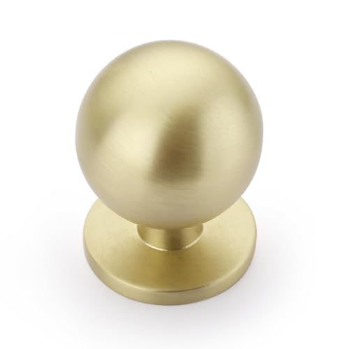 Asidrama 20 Pack Brushed Brass Kitchen Cabinet Knobs, Cabinet Knobs Kitchen Cabinet Hardware for Cupboard Drawer Knobs Dresser Knobs - color: Brushed Brass, style: 20 Pack