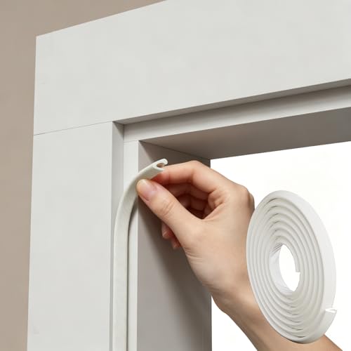 V Strip Weather Stripping Door Seal, 118'' Self-Adhesive Door Draft Stopper - size: 118 inch