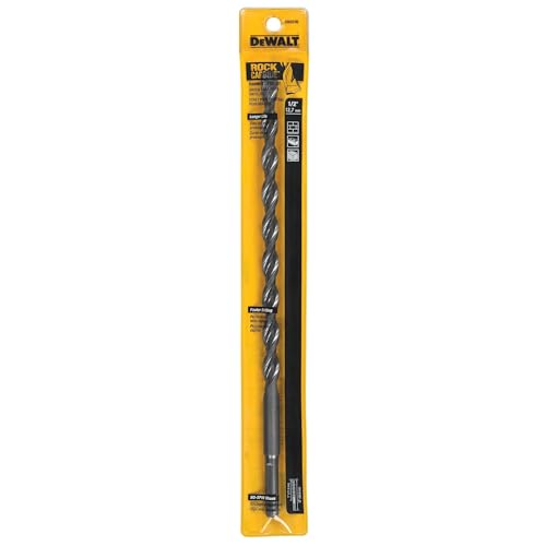DEWALT Carbide Hammer Drill Bit, for Masonry, Concrete and Rock, Thick Rock Carbide Tip (DW5236)