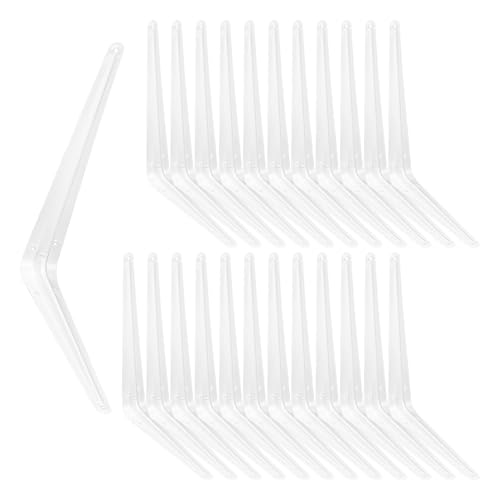 24 Pack 12" x 10" Heavy Duty Metal Shelf Brackets, Floating Shelf Bracket, L Brackets for Shelves, Perfect for 12 Inch Wide Wood Boards, Rustic Farmhouse Decorative Wall Mount Corner Brace - size: 24 Pack 12" x 10" White