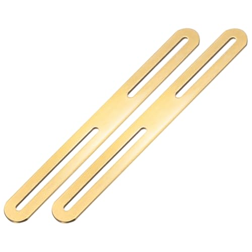 M METERXITY 2-Pack Flat Mending Plate Support 8.27x0.94in, Gold - color: Gold, size: 210 x 24mm