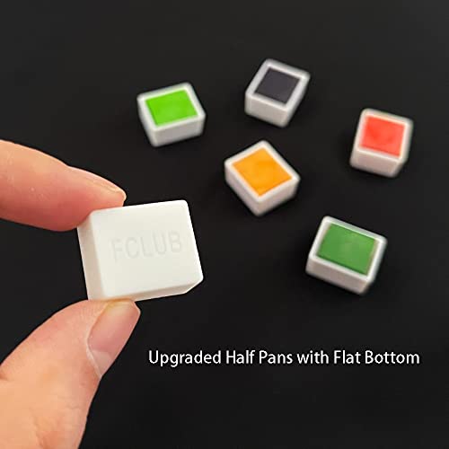 100PCS Watercolor Half Pans, 2ml Empty Paint Pans for Watercolor Palette - style: 100Pcs Half Pans