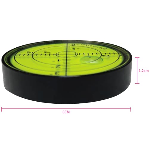 Fotoconic Professional Magnetic Circular Bubble Level, High Precision Spirit Level with Graduated Scale (Black)