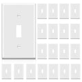 BESTTEN 20 Pack Light Switch Cover Plate, 1-Gang Toggle Wall Plate - size: 1 Gang 20 Pack