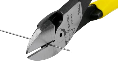 Tsunoda PKN-200, High-Leverage Heavy-Duty Diagonal Cutters, Wire Cutters, 8-Inch (200mm), Made in Japan - size: 8-inches PVC Dipped Handle