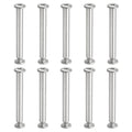 PATIKIL Hex Chicago Screws, 10 Set Binding Screw Posts M6 x 60 mm Connecting Hex Drive Socket Cap Bolt Nuts for Scrapbook Leather Belt Album Photo Furniture Repair, Silver - size: M6 x 60