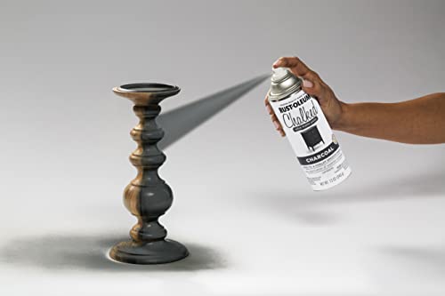 Rust-Oleum Chalked All-in-One Ultra Matte Charcoal Spray Paint - color: Charcoal, size: 12 Ounce (Pack of 1)