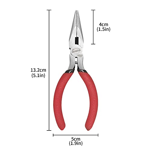 Needle Nose Pliers, 5 Inch, 2 Pack, Jewelry Making Tools - color: 2 Pcs