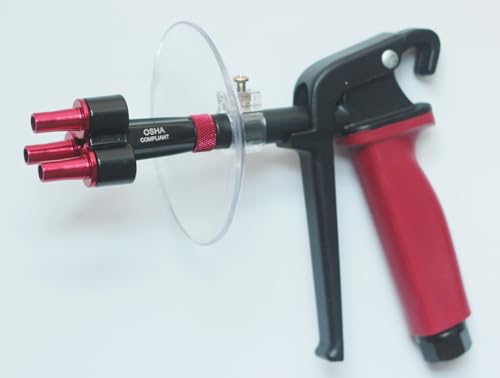 7PC.High Flow Air Blow Gun Master Kit,Professional Air Blow Gun Kit, Pneumatic Tool Set,with Safe Quiet Xtreme Nozzles and Guard， Air Compressor Accessories,Red