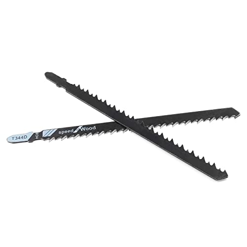 20 PCS T344D T-Shank Jigsaw Blade, 6" High Carbon Steel for Wood | High Carbon Steel, 6 TPI Fast Cutting, Fits All T-Shank Saws, For Hardwood Plywood Chipboard Plastic - size: 20 Pcs