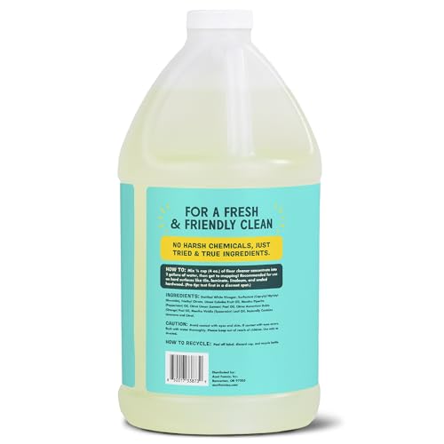 Aunt Fannie's All Purpose Vinegar Cleaner Spray, Lemon, Refill 64 oz | Cuts Grease & Grime, No Harsh Residue, Safe for Kitchens Bathrooms Windows Counters & Sealed Areas, Kid and Pet Safe - size: 64 Fl Oz (Pack of 1)