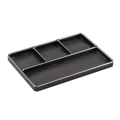 Universal CNC Aluminium RC Magnetic Screw Tray Magnetic Parts Tray Magnet Screws Holder Plate Organizer Parts Tray Nut Gasket Tool Tray for Sockets, Bolts, Pins, Phones, RC Car Boat Plane (Black) - color: 2.black