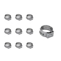 50pcs Single Ear Hose Clamps Kit, 304 Stainless Steel Heavy Duty Cinch Clamp Rings Assortment for Fuel Line, Radiator, Vacuum Hose, Automotive & Plumbing - size: 10.3-12.8mm