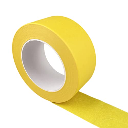 2 Inch Yellow Wide Masking Tape, 2 Inch X 55 Yard - color: Yellow, size: 2 Inch X 55 Yard