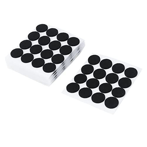 Antrader 160 Pack 0.7 Inch Self-Stick Furniture Round Felt Pads,Black - color: Black, size: 0.7" Dia. Round