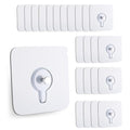 24 Pack Adhesive Wall Hooks, Wall Hangers Without Nails, No Damage Picture Hooks Waterproof and Rustproof to use Inside Kitchen, Bathroom, Home and Office（8mm） - size: 8mm