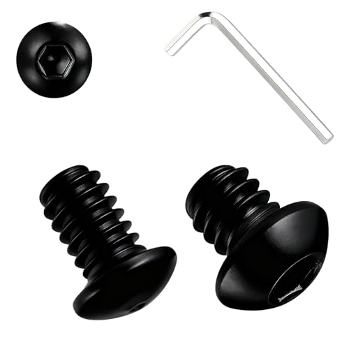Metuja 20PCS 1/4-20x1/2 Button Head Socket Cap Bolts Screws,304 Stainless Steel Rust & Corrosion Resistant with Black Oxide Finish,Full Thread for DIY,Furniture Assembly,Toys & Mechanical Repair - size: 1/4-20 x 1/2"