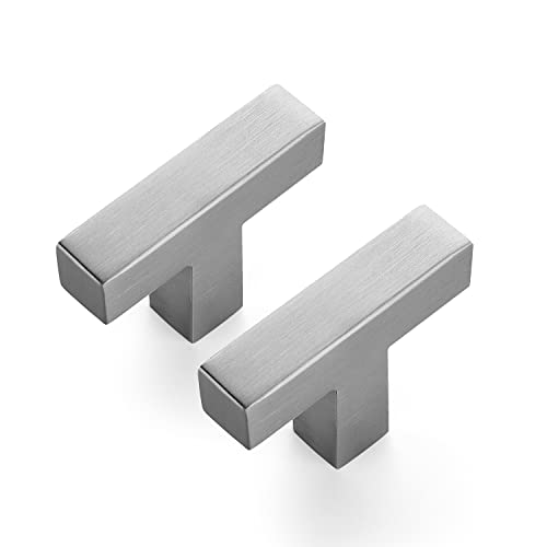 Ravinte Brushed Nickel Square Cabinet Handles & Pulls 2 Inch Length 10 Pack - size: single hole