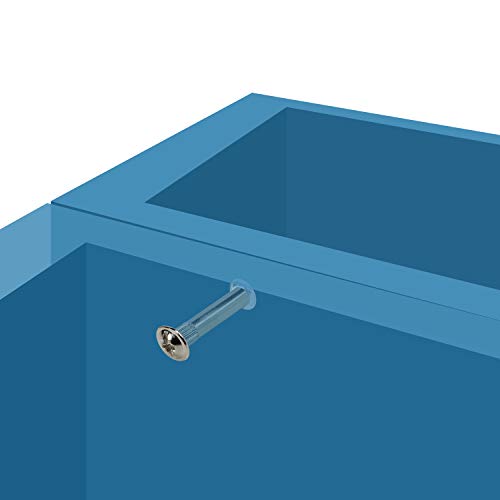 25 Pack Multipurpose Furniture Screws Cabinet Panel Connector Binding Barrels, 27mm (1-1/16") Sleeve with 16mm (5/8") Universal Head Inter Screws, M4 Bolts