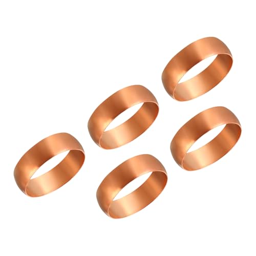 PATIKIL 22mm Tube OD Compression Sleeves Ferrules, 5 Pack Copper Ferrule Fitting Compression Fitting Assortment Kit for Air Water Gas - size: 22mm