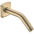 TRUSTMI Gold Shower Arm with Flange, Champagne Bronze 6 Inch Angled Shower Arm, Wall Mount, Curved Rainfall Showerhead Extension, Stainless Steel - color: Champagne Brozne