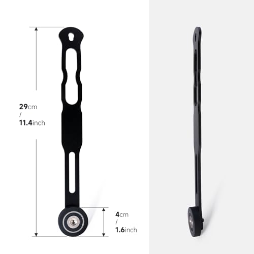 FOSHIO Aluminium Long Handle Seam Roller Detailing Tool, Heavy Duty Smoothing Tool Rubber Penny Roller for Roofing Tape, Vinyl Wrap, Window Film, and Wallpaper Installation
