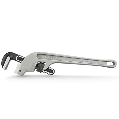 MAXPOWER 18-inch Pipe Wrench, 45 Degree Angled Cr-Mo Jaw, 2.36” Opening - size: 18-inch, style: Offset Pipe Wrench