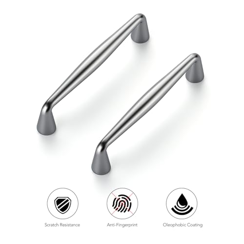 Ravinte Polished Chrome Cabinet Handles Solid Handles,3-1/2 Inch,10 Pack - color: Polished Chrome, size: 3-1/2 Inches Hole Center
