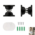 2 RV Magnetic Door Catch,Black Storage Door Stopper w/Adhesives & Screw Kit